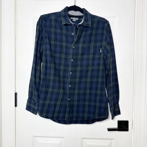 Eddie Bauer Mens Lightweight Cotton Bristol Flannel Long Sleeve Shirt Size S‎